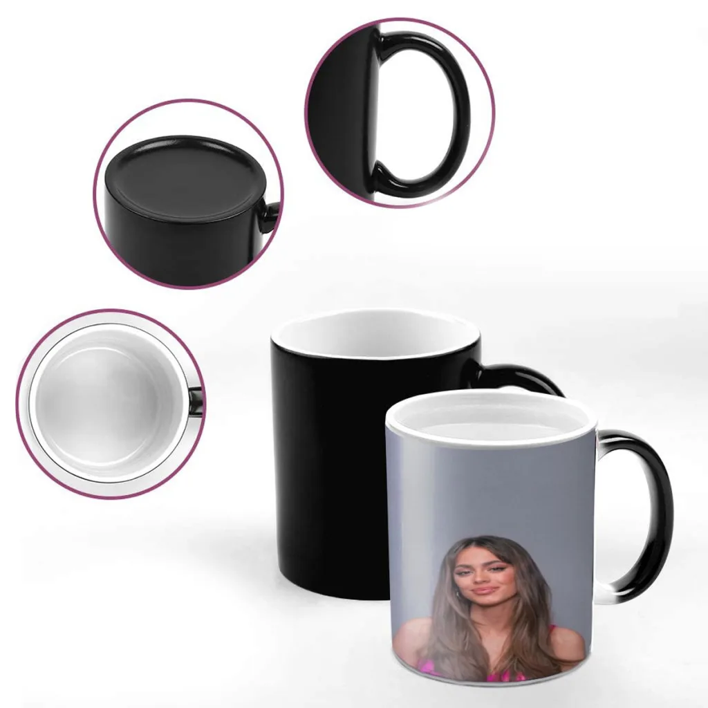 Tini Stoessel Magic Hot Cold Heat Temperature Sensitive Color-Changing Coffee Tea Milk Mug Cup