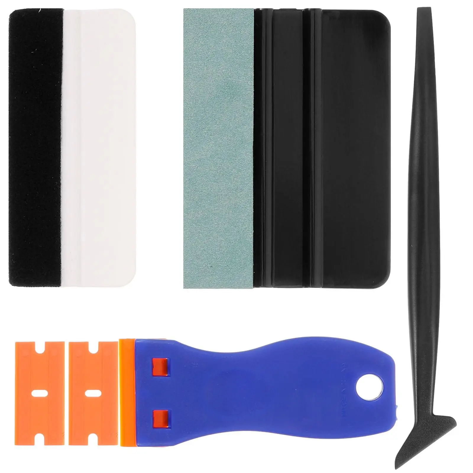 

6 Pieces Film Tool Kit Durable Plastic Edging Scraper Gap Handling Peel Stick Wallpaper Squeegee Application Tools