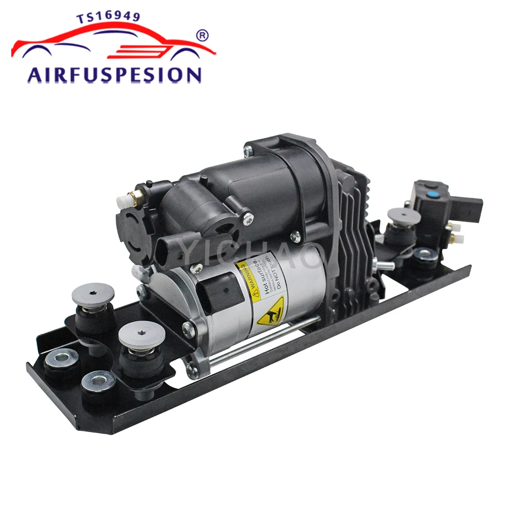 Air Suspension Compressor Assembly with Bracket & Solenoid Valve Block For BMW 5 Series E61 2006-2010 37106793778 37206792855