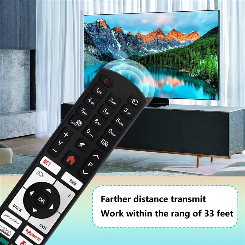 

【Hot Cake】RC4519P Replace TV Remote Control For TELEFUNKEN VESTEL RC4519P Smart TV Remote Control
