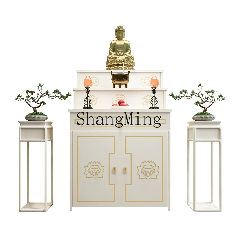 

ZYY home Buddha shrine new Chinese vertical cabinet three-story Buddhist platform modern god altar offering table incense
