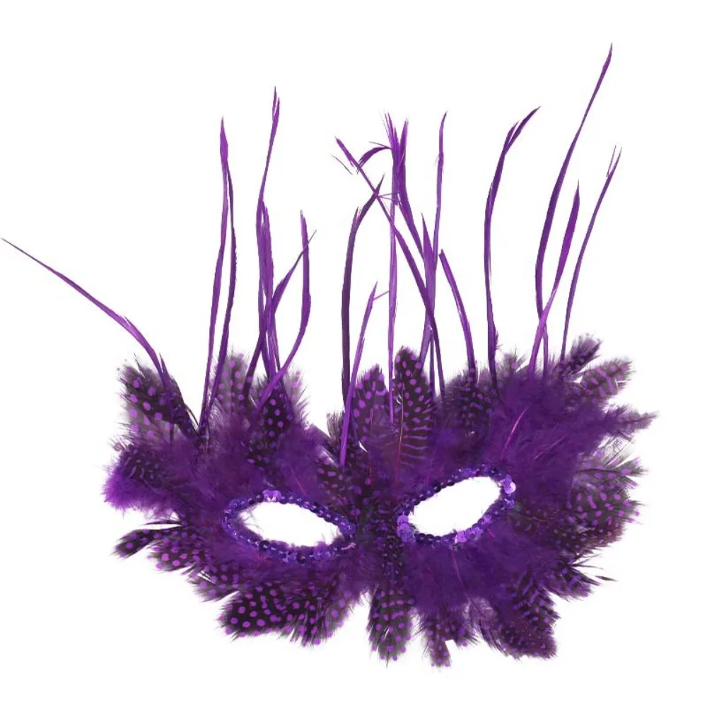 

Lightweight Half Face Venetian Mask Comfortable Wear Handmade Feather Mask Exquisite Detail Funny Masquerade Mask Dance Party