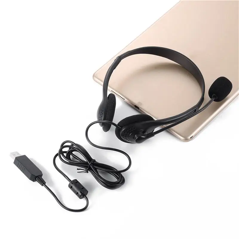 Office Headset With Universal USB 3.5mm Port Microphone Noise Reduction USB Wired headset Computer Headphone For PC Laptop Talk