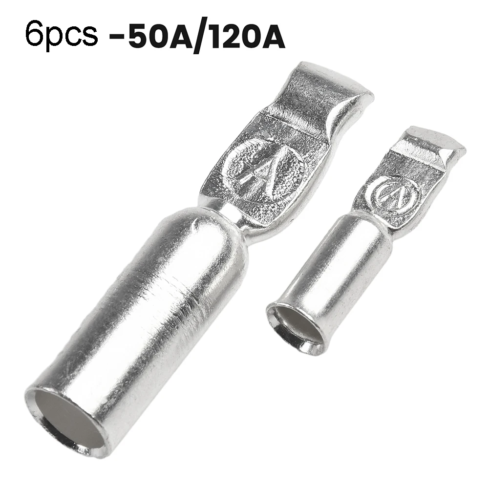 

6pcs 50/120A Terminal Connector For Anderson Style Plug-Contacts Pins Lugs Terminals For Yachts RV Buses Battery Connections