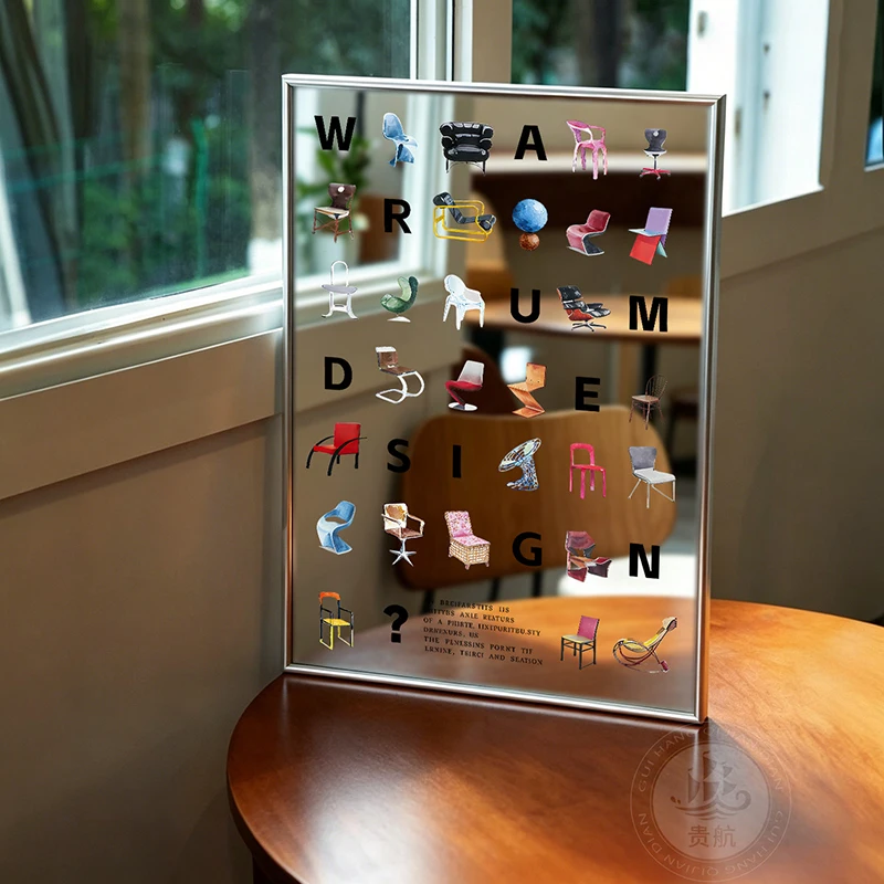 Korean Style Modern Mirror Decoration Living Room Art Aesthetic Square Girls Mirror Funky Makeup Spiegel Wand Home Products