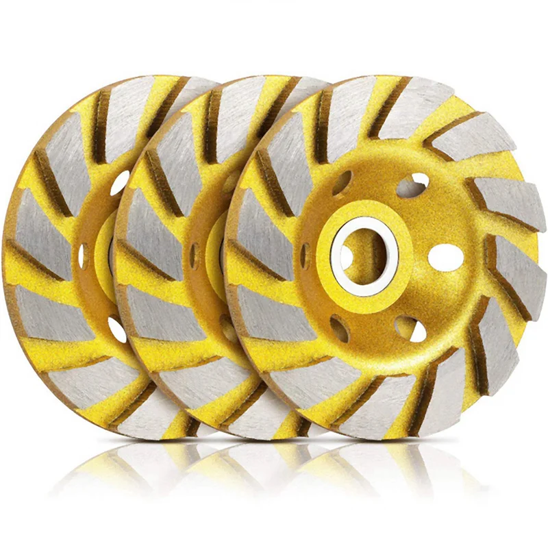 

BHTS-6 Pcs Turbo Row Diamond Grinding Cup Wheel Concrete Turbo Cup Disc Grinder For Sand Of Concrete Walls, Floors