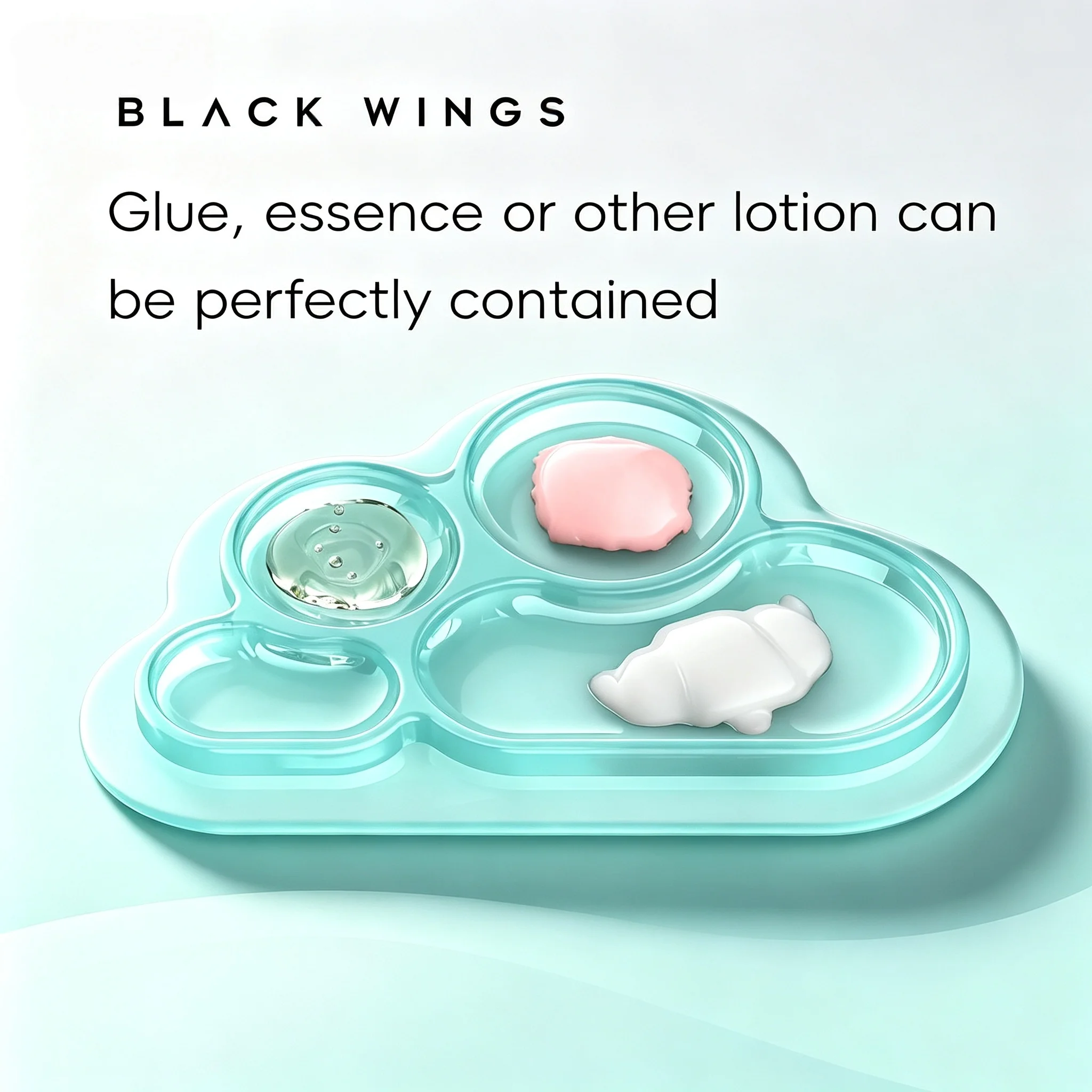 Multi purpose silicone color palette suitable for makeup, eyelashes, and painting, with a cat paw style portable and DIY.