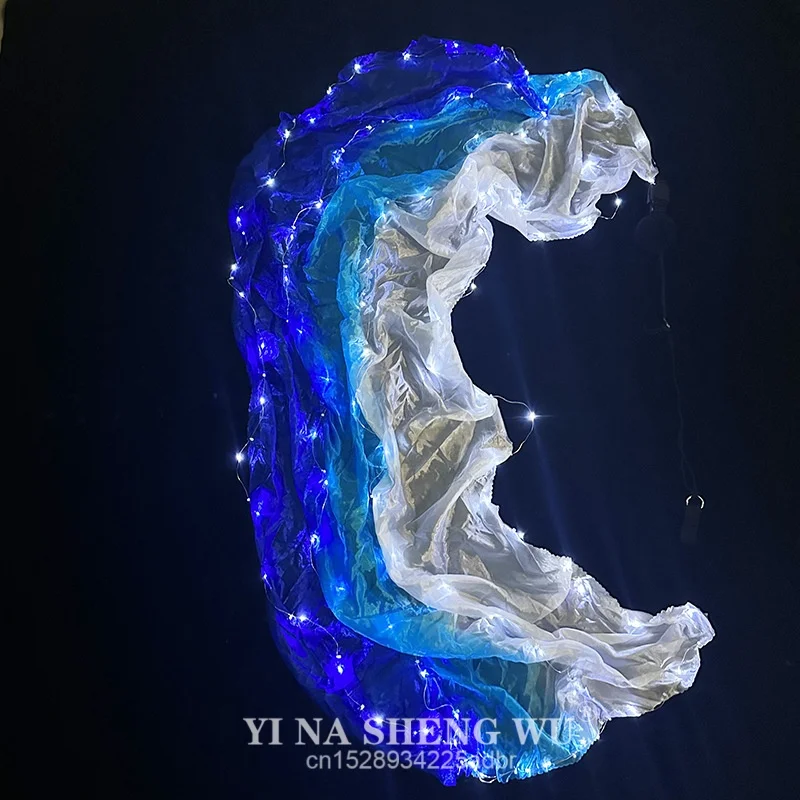 Bola de gasa para juegos de baile, ceremonia de apertura de entrada, accesorios LED, cinta para danza del vientre, lanzamiento de bola de gasa luminosa LED