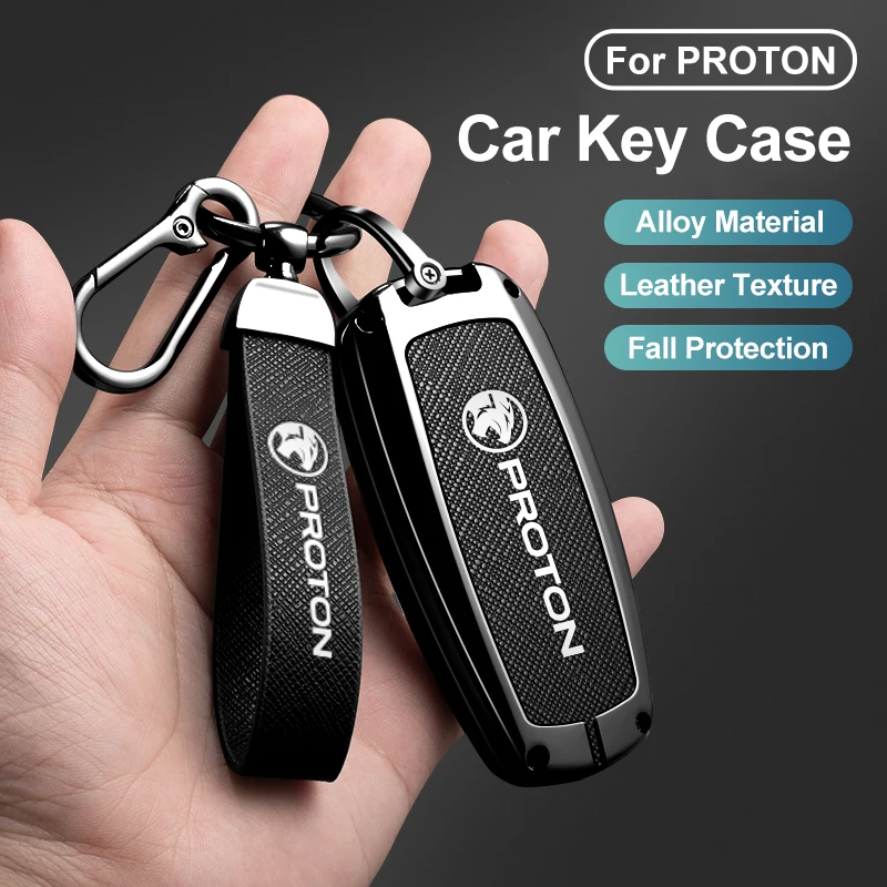 سبائك الزنك الجلود مفتاح السيارة غطاء حامل السيارة غطاء ل بروتون اكسورا ايريز R3 ويرا ساغا ساتريما ماجما X50 V6 X70 اكسسوارات #1