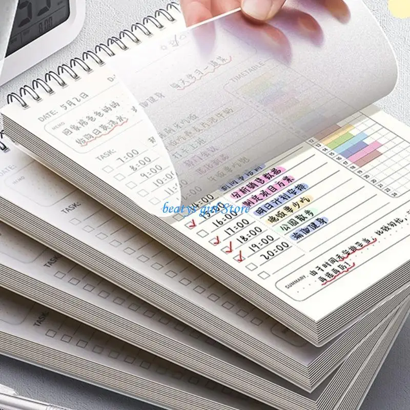 C7AB Daily Planner Weekly Planner Weekly Journal Notebook Check-list Notebook Coil-binding Daily Planner Double-side Use