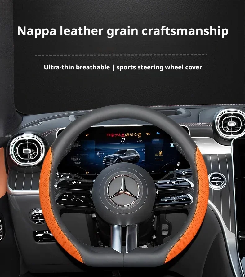 2026 Doppel-D-Form Lenkradbezug für Kia New Syros Sportage Tasman K4 PV5 PV6 EV9 K9 2025 2026 aus Nappaleder – Detail 1