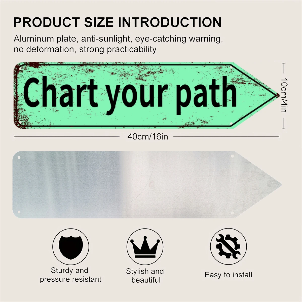 Retro aluminum signboards. Customizable path name indication signs. Decorative directional signs for walls.