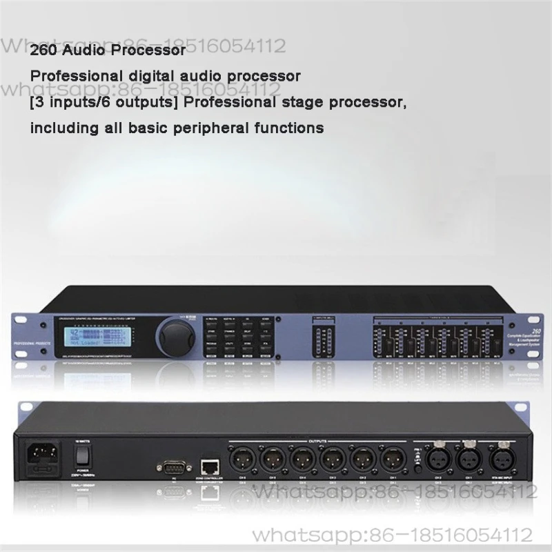 260 Digital Audio Processor 5.1 Bluetooth Speaker Performance Effect Device 2 In 6 Out Frequency Divider Feedback Device