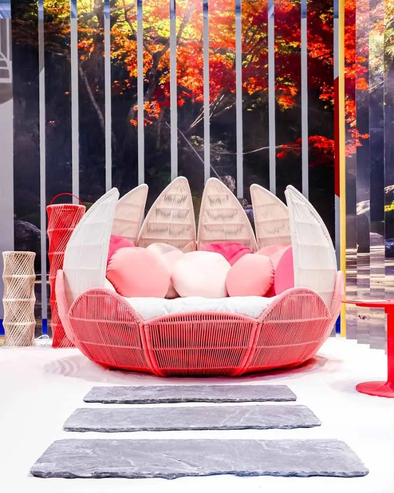 Outdoor Circular Garden Courtyard Chair Sofa Combination Net Red Vine Creative Art Furniture