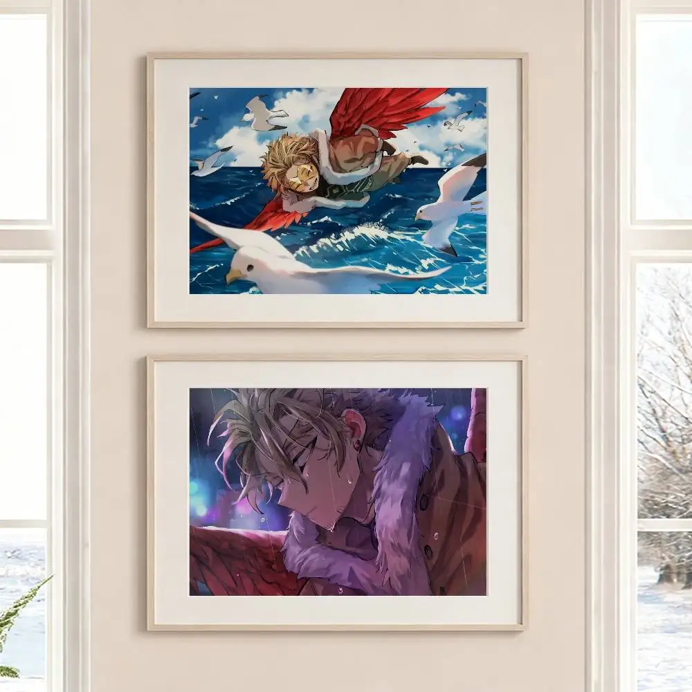 My Hero Academia Hawks Tokoyami  Customizable HD Self Adhesive Waterproof Wall Art Poster