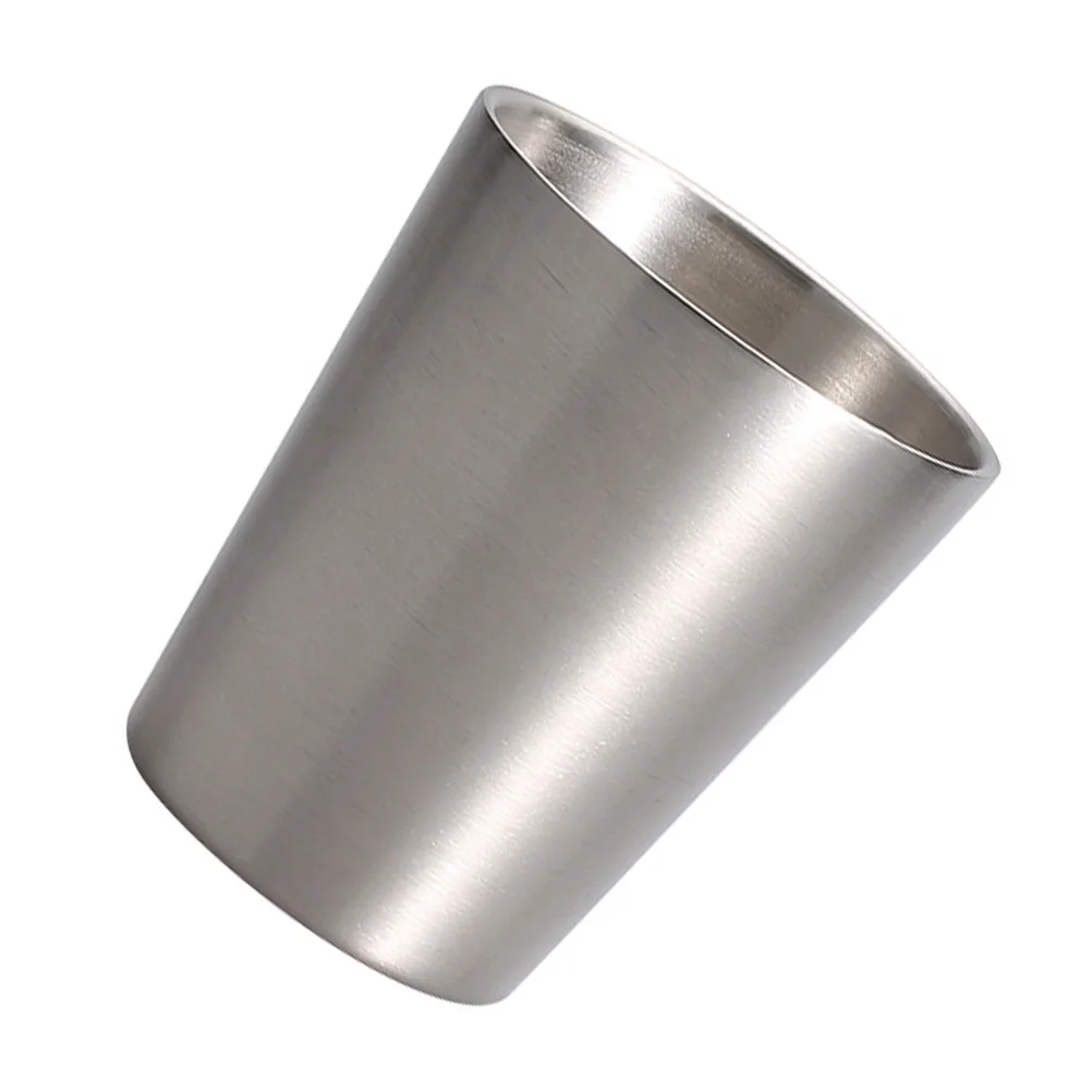 

Double Layer Shot Glass Stainless Steel Hollow Design Heat Insulation Anti Scalding Thickened Material Non Bottom Metal
