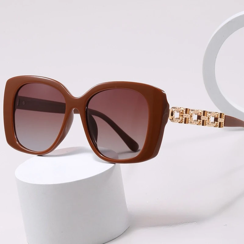 

​​2025 Large Frame Retro Sunglasses Women, Light Luxury Polarized UV400 Protection High-End Fashion Trend Street Shot Shades​​