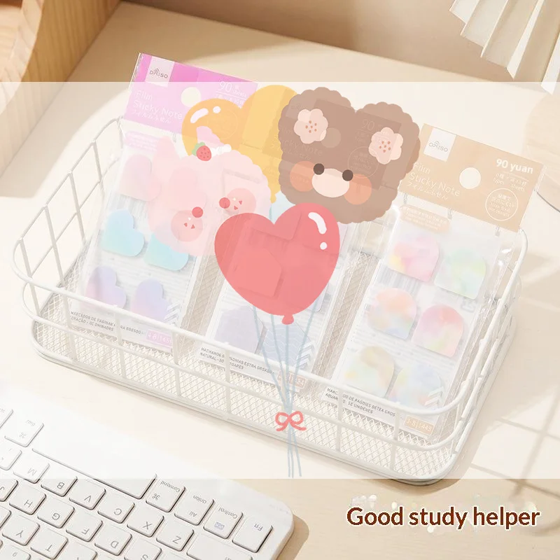 90Sheets Stationery Bookmark Planner Stickers Self Adhesive Loose-leaf Memo Pad Page Markers Paper Flags Tabs Stickers