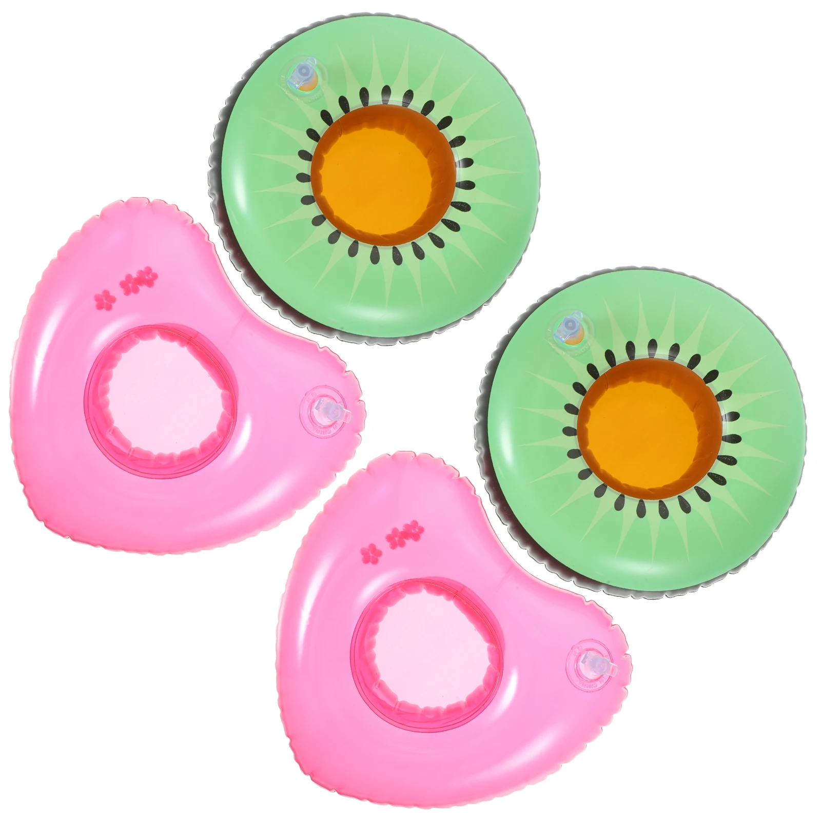4 قطع من حامل المشروبات القابل للنفخ، كوب عائم لحفلات حمام السباحة، متعة المياه، حمام الأطفال، ديكور الحدث ذو الطابع الاستوائي #4
