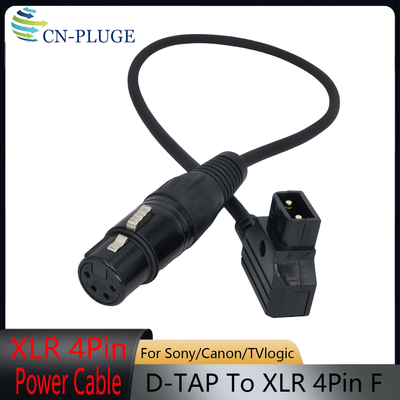 DTAP to XLR 4Pin Female For SONY Venice/F55/F5/Canon C500 C400 Camera/Blackmagic Camera /Tvlogic Monitor Power Cable
