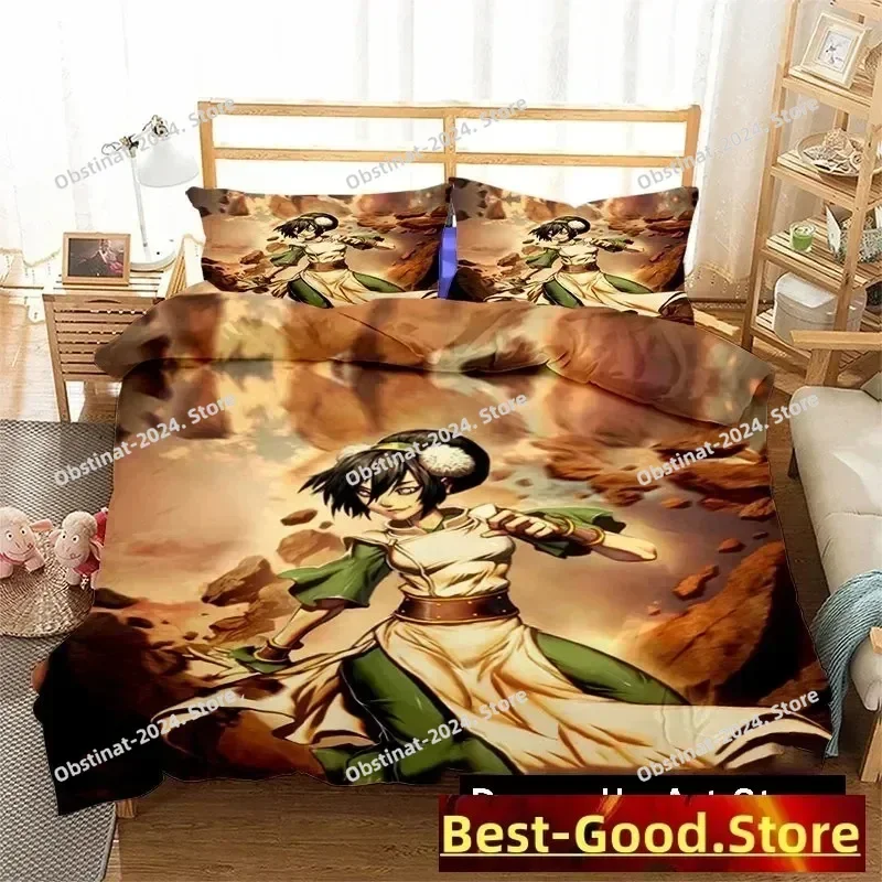 

3D Avatar The Last Airbender Bedding Set Print Bed Set With Pillowcase Bed Duvet Cover Soft Single Double Queen Super King Size