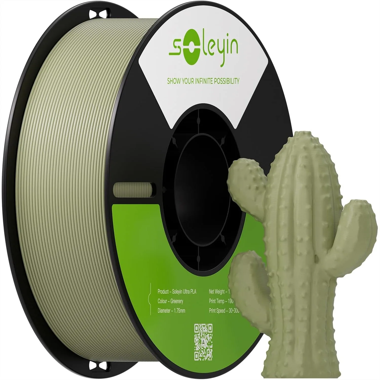 

3D Printer Filament PLA 1.75mm, Neatly Wound 1kg Spool (2.2lbs) High-Speed Printing, Dimensional Accuracy ±0.02mm, Strong