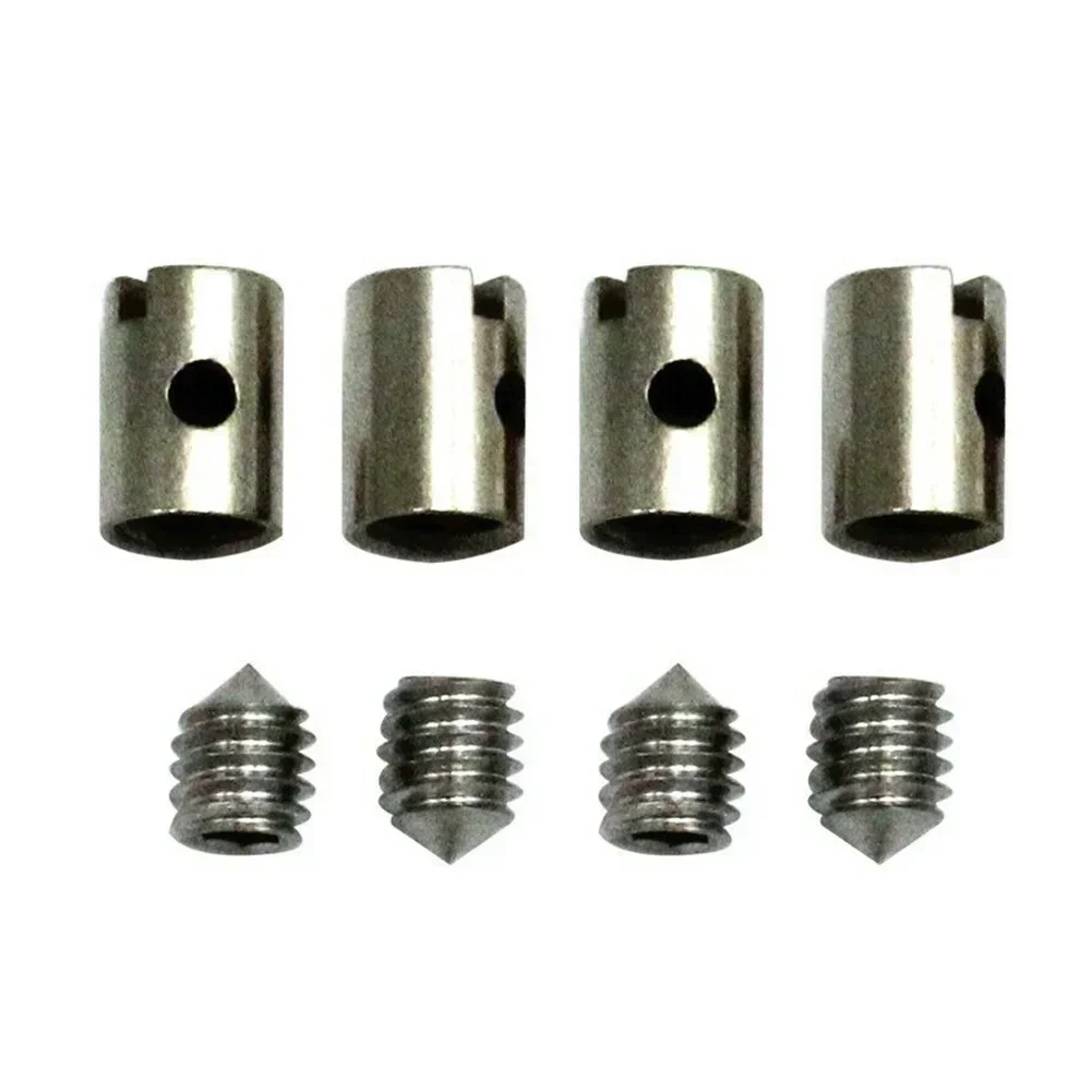 8x Motorcycle Scooter Solderless Cable Joint 5mm Throttle Choke Throttle Cable  4 * Nipples  4 *screw  Floorboard Kits