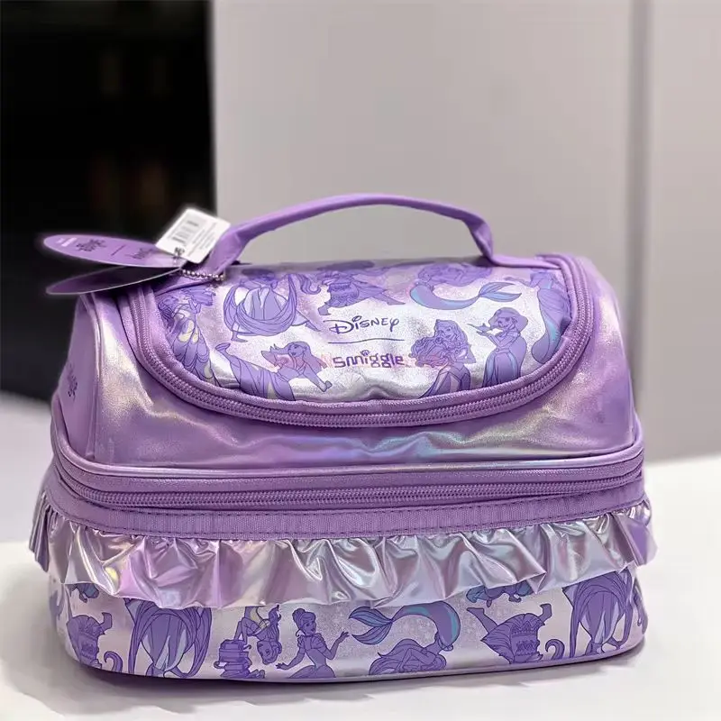 2024 New Disney Australian Smiggle Crown Princess Children\'S School Bag Stationery Pen Box Lunch Bag Backpack Student Gift