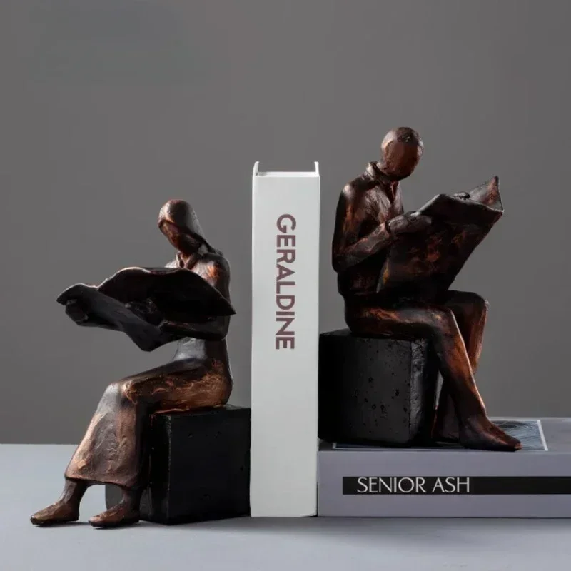 

Abstract Figure Sculpture Book Stand for Men and Women, Creative Ornaments, Living Room, Bedroom, Office, Study, Home Decoration