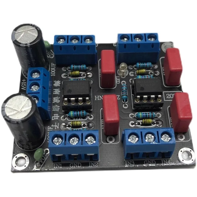 

NE5532 DC Dual-Power 4-Channel Amplifier Board | Disassembled Chip Driver Finished Board