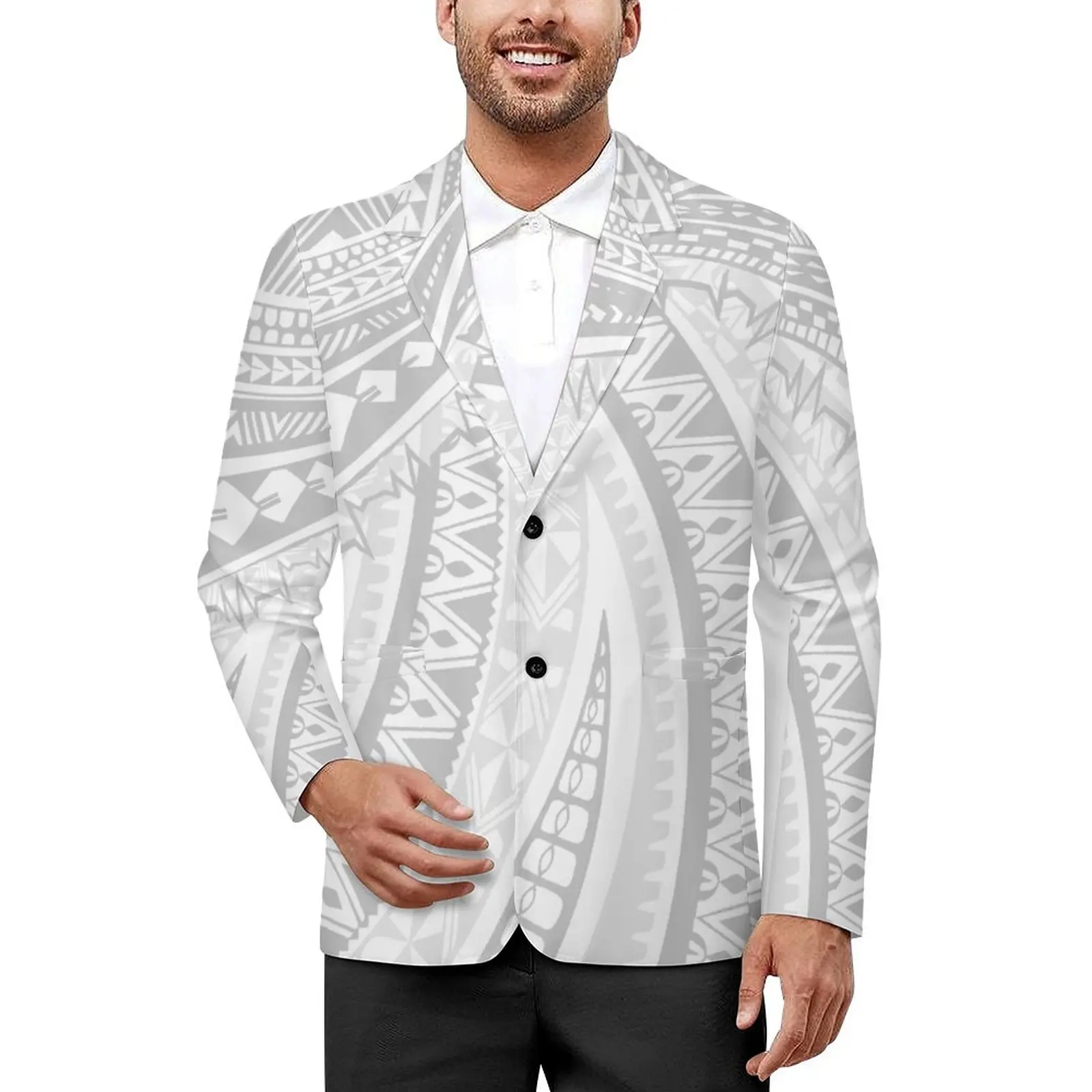 Factory Custom Father\'S Day Gift Polynesian  Clothing  Samoan Tribal Slim Fit Men\'S Suits Casual Blazers For Men