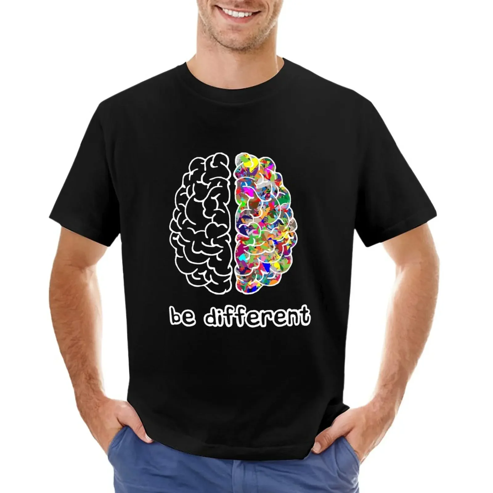 

Autism Awareness Day Autist Asperger Brain Be Different T-Shirt customizeds boys animal print heavy weight t shirts for men