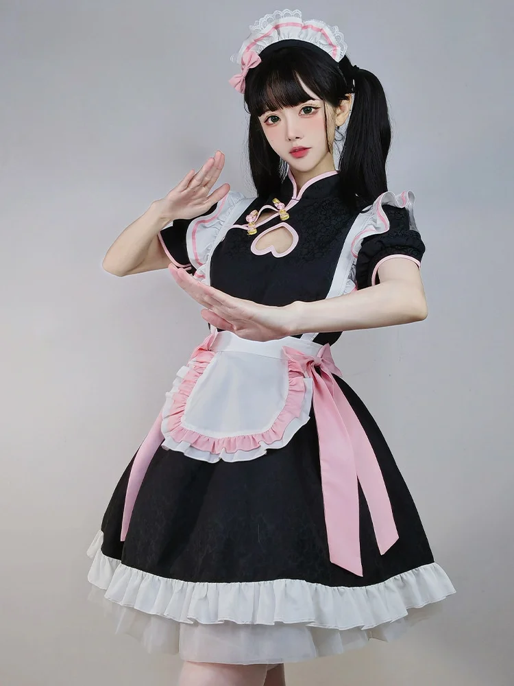 loween Chinese Sle Maid orm Dr New Lolita  Dr Fem Servant Costume Traditional Ethnic Women's Dr