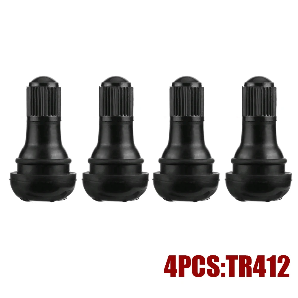 

4PCs/set Valve Stems with Dust Caps Tyre Rubber Valves Car Tubeless Car Wheel Snap-in Tire Car Interior Universal Accessories