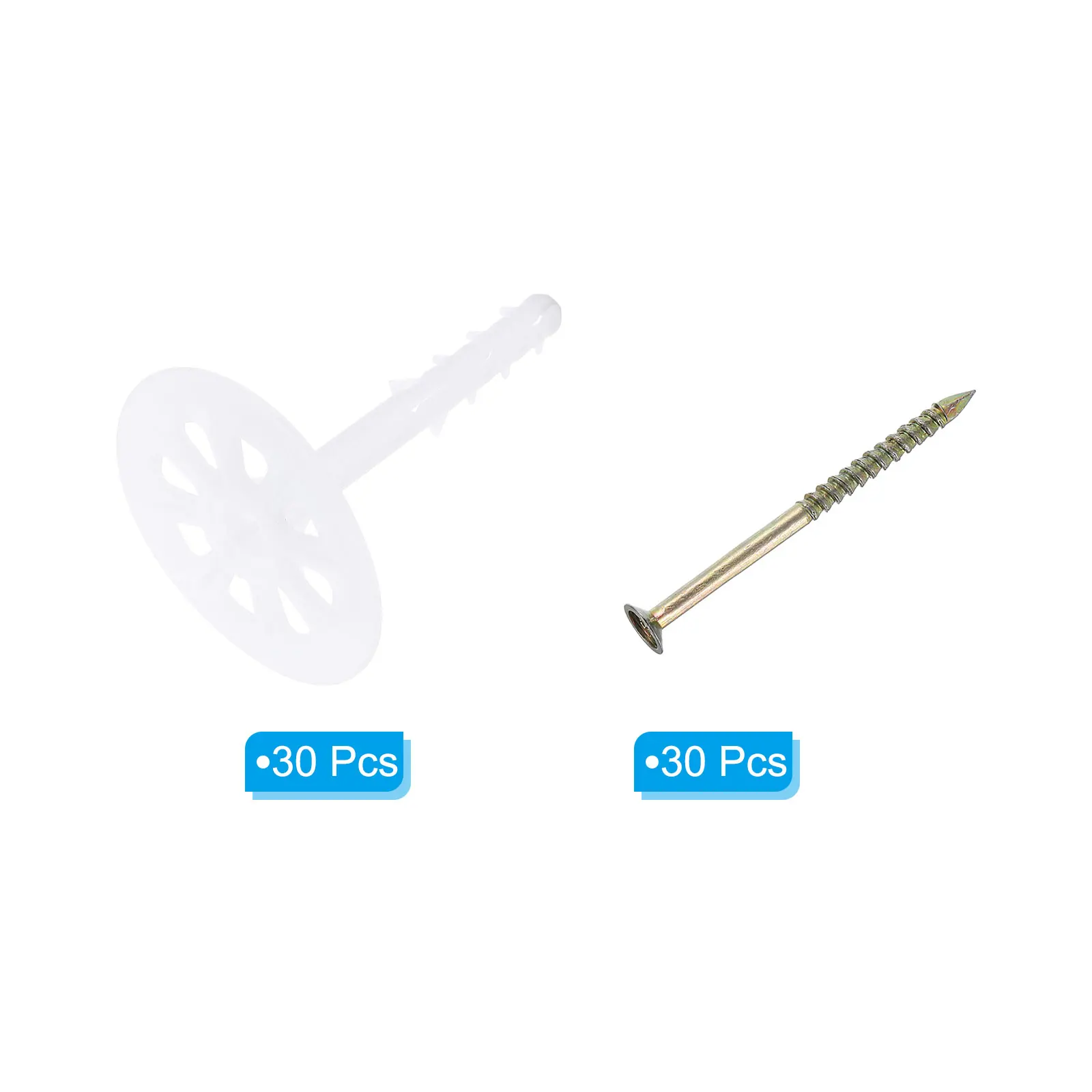 50 ชิ้น 82 มิลลิเมตร Perforated ฉนวนกันความร้อน Pins, ฉนวนเล็บปลั๊กผนังพลาสติกขยาย Bolt สําหรับยึดโฟมบอร์ดก่ออิฐ Wal