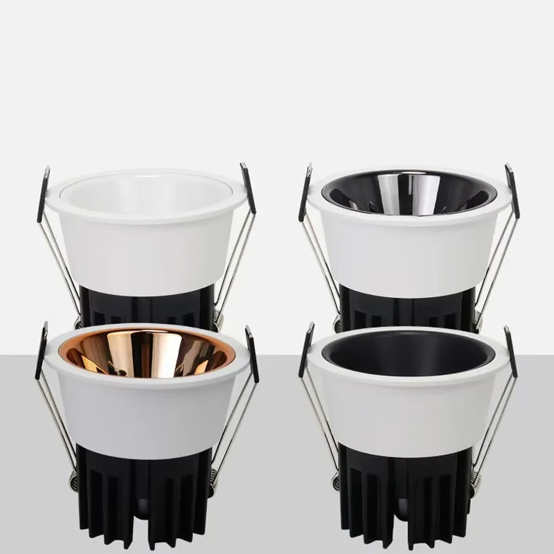 

Диммируемый светодиодный встраиваемый потолочный светильник-спот из алюминия COB 90-260В для дома, офиса, магазина, диаметр отверстия 65/85/101 мм