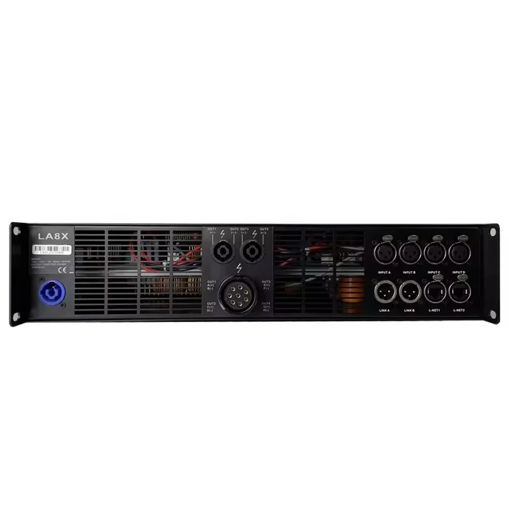 4Channels Digital Power Amplifier LA8X with DSP 10000 Watts Class-D Amplifiers For Professional Audio Speakers Subwoofers