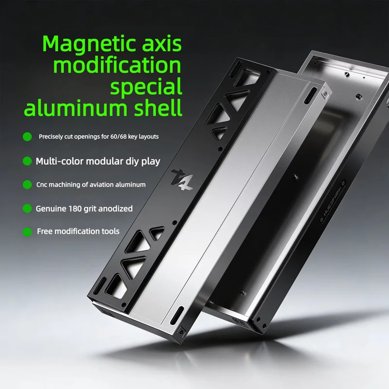 E68/60 Aluminum Keyboard Case Cnc 180anodizing Diy Special Shell For Magnetic Shaft Modification 60%-68% Layout Keyboard Shell