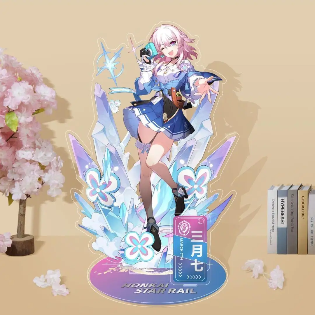 Honkai: Star Rail Figurka Gra Świetlik Kafka Clara Kawaii Wzór Akrylowe Podstawki Stojące Ozdoby na Biurko Kolekcjonerskie Zabawki Prezenty