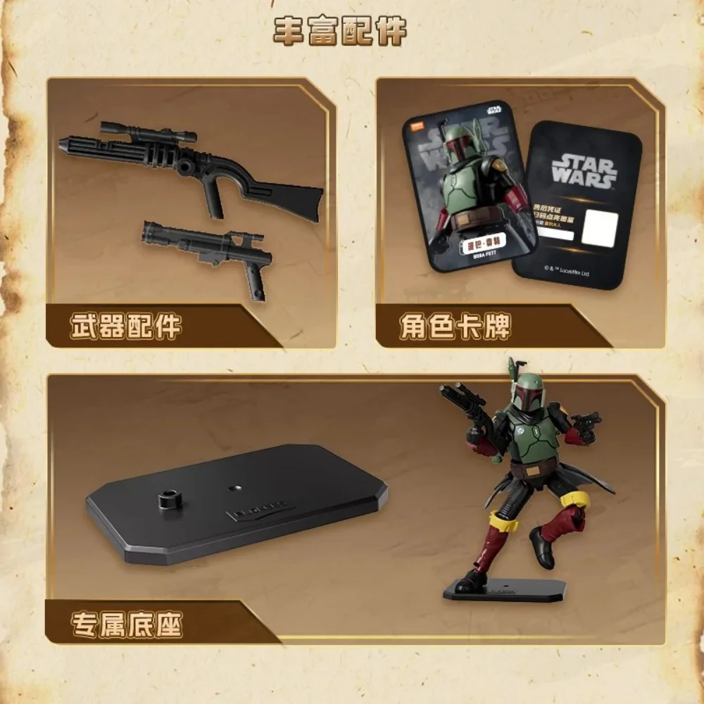 Oryginalne klocki Blokees Star Wars Star Edition Mandalorian Robot Jynleia Figurka Akcji Anime Model Zabawki Prezenty dla Dzieci