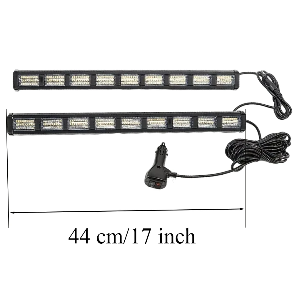 12-24V  LED Car Front Windshield   Emergency Strobe Light 2 In 1 Safety Warning Hazard Flashing Lights Signal Lamp