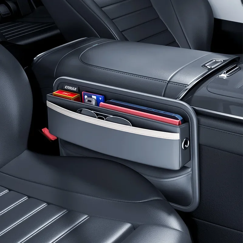 Car Seat Crevice Storage Box, Essential Tool for Car Interior, Car Storage Box, Multifunctional Armrest Box, Leak Proof