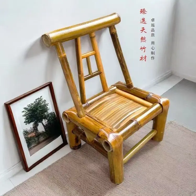 

Bamboo chair old-fashioned pure handmade back chair bamboo weaving outdoor home retro table and chair casual bamboo furniture