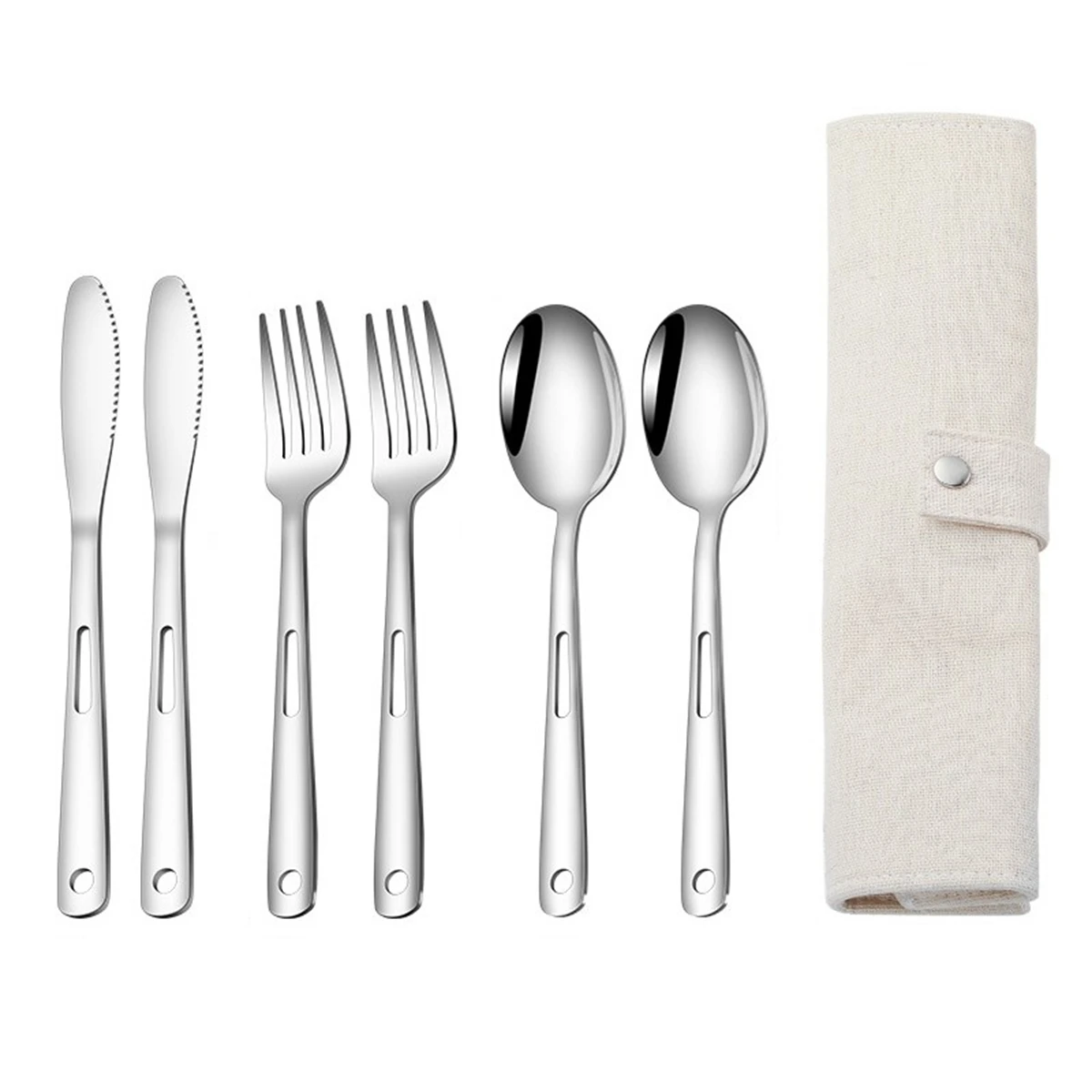 Elegant Silverware Cutlery Set Dining Tables Compact Design Dishwasher Safe Lightweight Utensils Mirror Polished