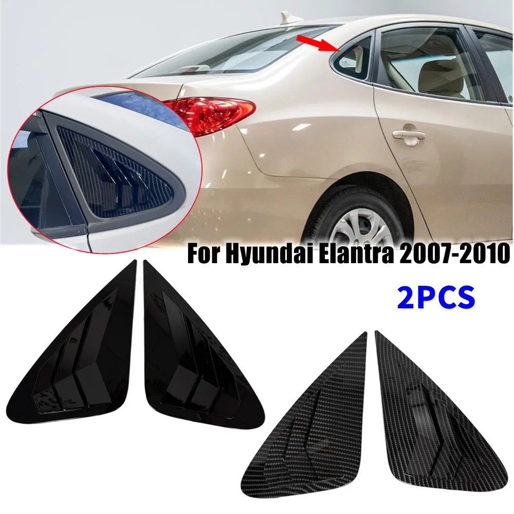 

For Hyundai Elantra 2007-2010 Car Rear Window Louver Shutter Cover Side Vent Trim Sticker Scoop Exterior Accessories