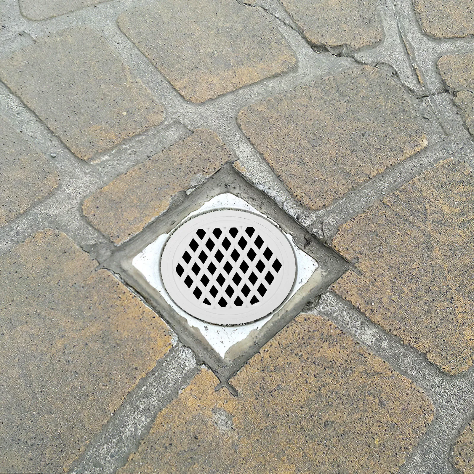 6Pcs Floor Drain Cover PVC Insert Design Anti-Blocking Round Drain Grate Covers for Bathroom Balcony Garage Outdoor