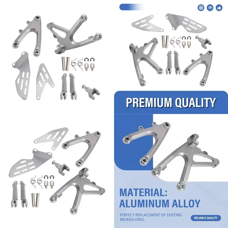 For YZF-R1 2007-2008 Passenger Rearset Replacement Parts Front Foot Pegs Footrest Bracket Set