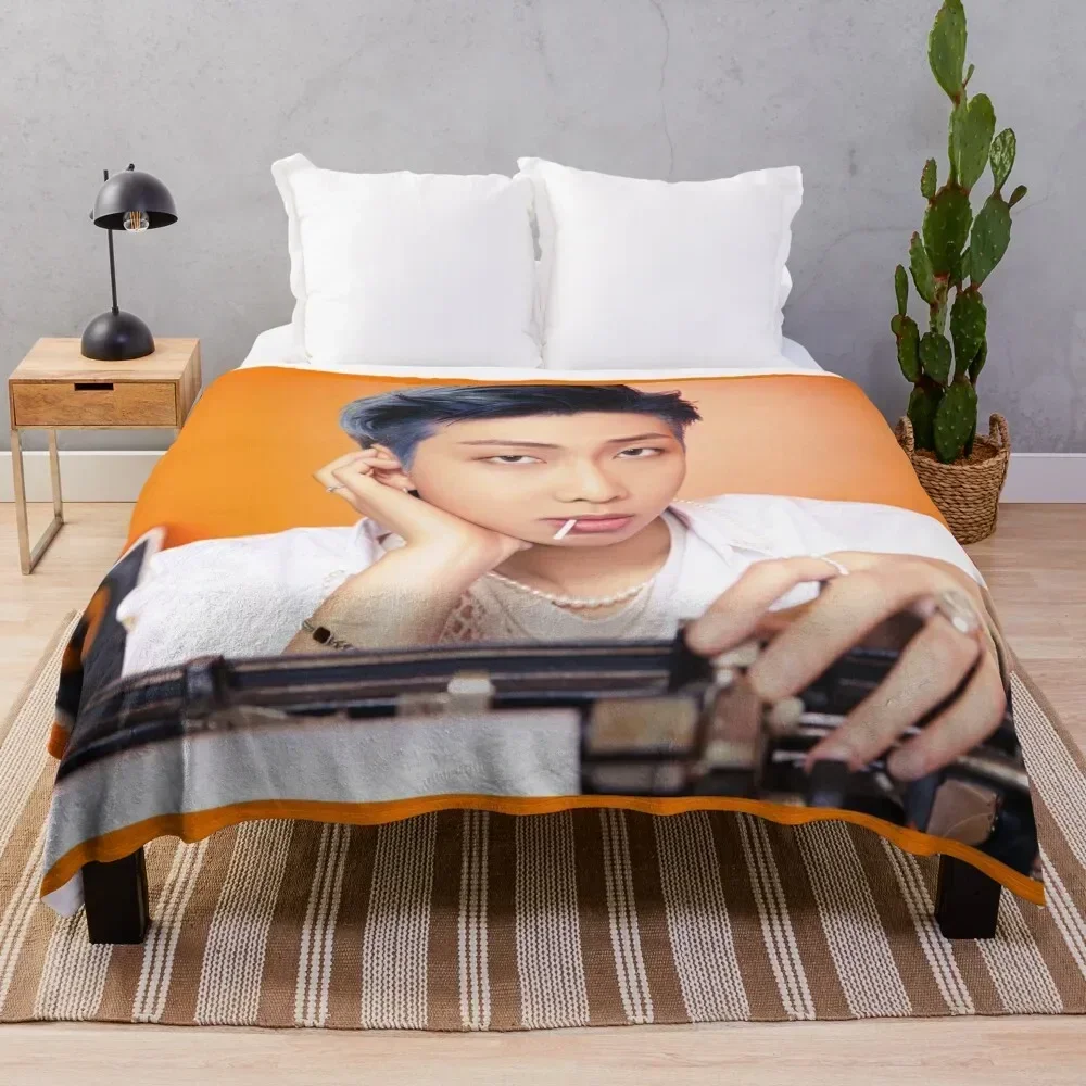 

rm namjoon Throw Blanket Luxury Designer Luxury Brand for babies Warm Blankets
