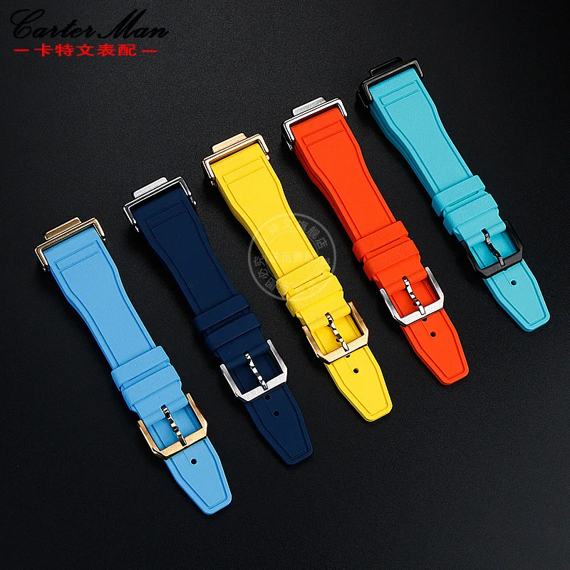 Fluorine rubber bracelet for G-SHOCK Casio watch small block DW5600 DW5610 GWB5600 modified fluorine rubber men's watch strap