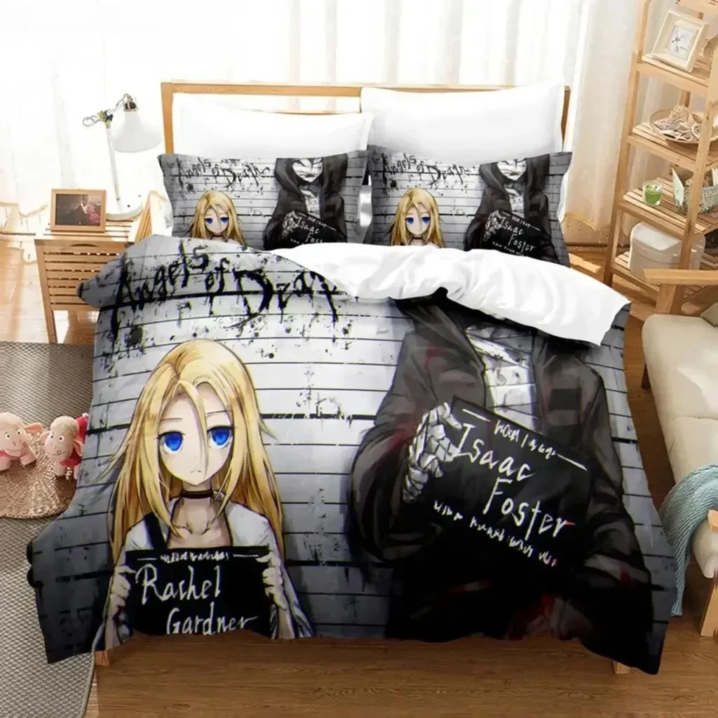 Anime Angels of Death Bedding Set Boys Girls Twin Queen Size Duvet Cover Pillowcase Bed Kids Adult Fashion Home Textileextile
